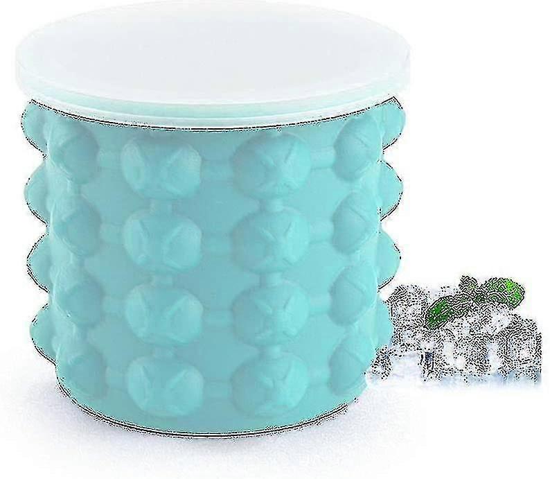 Ice Bucket,silicone Double Wall Ice Bucket With Lid, Reusable Ice Cube Maker,bpa Free Aespa