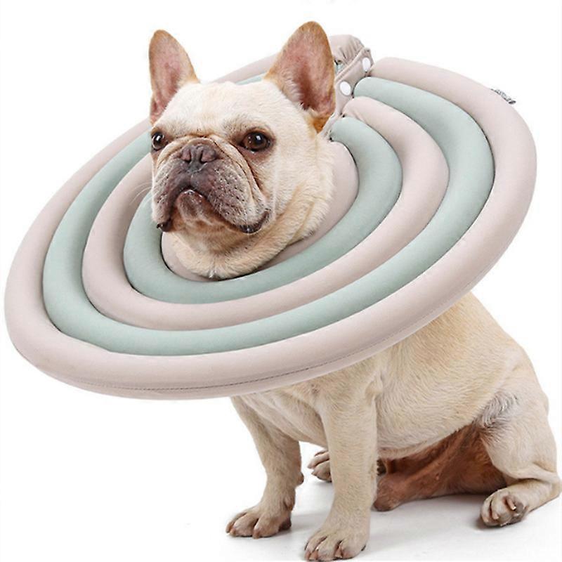 MIMIGO Comfy UFO Pet Recovery Collar, Water-Resistant Soft Adjustable Protective Dog Neck Donut E-Collar for Small and Medium Dogs and Cats After Surg