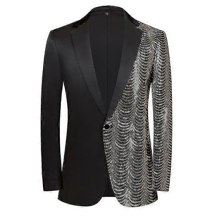 Men's Sequined Suit Jacket Slim Fit Blazer