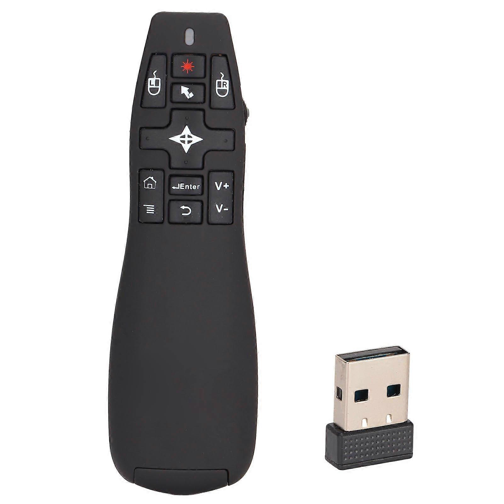 Presentation Clicker USB 2.4GHz with Air Mouse Function Smoothly Operation Wireless Presenter Remote Control for Meeting