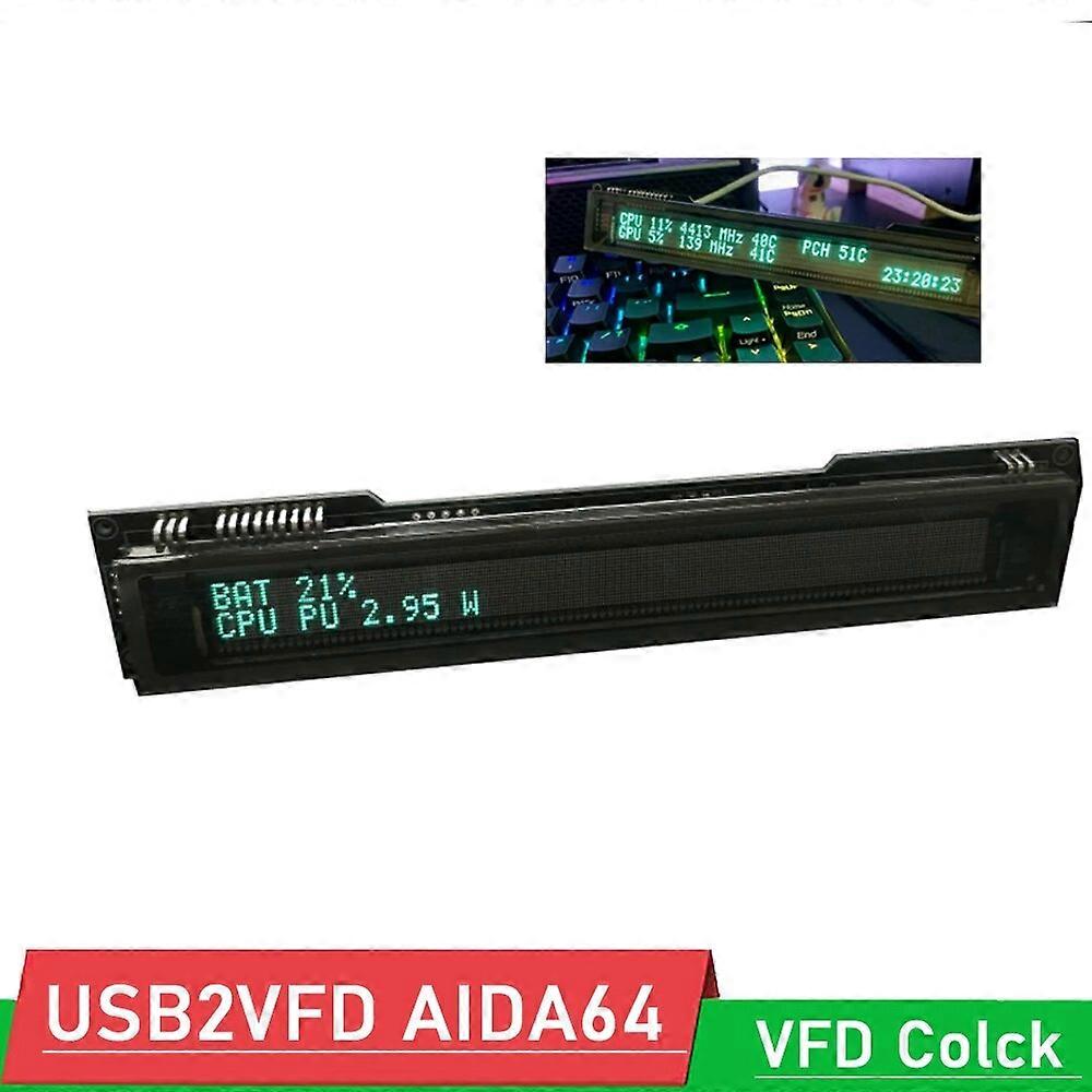 DYKB VFD Display AIDA64 Sub-screen VFD Clock USB2VFD AIDA64 Chassis Display Digital Secondary Desktop Computer PC Information