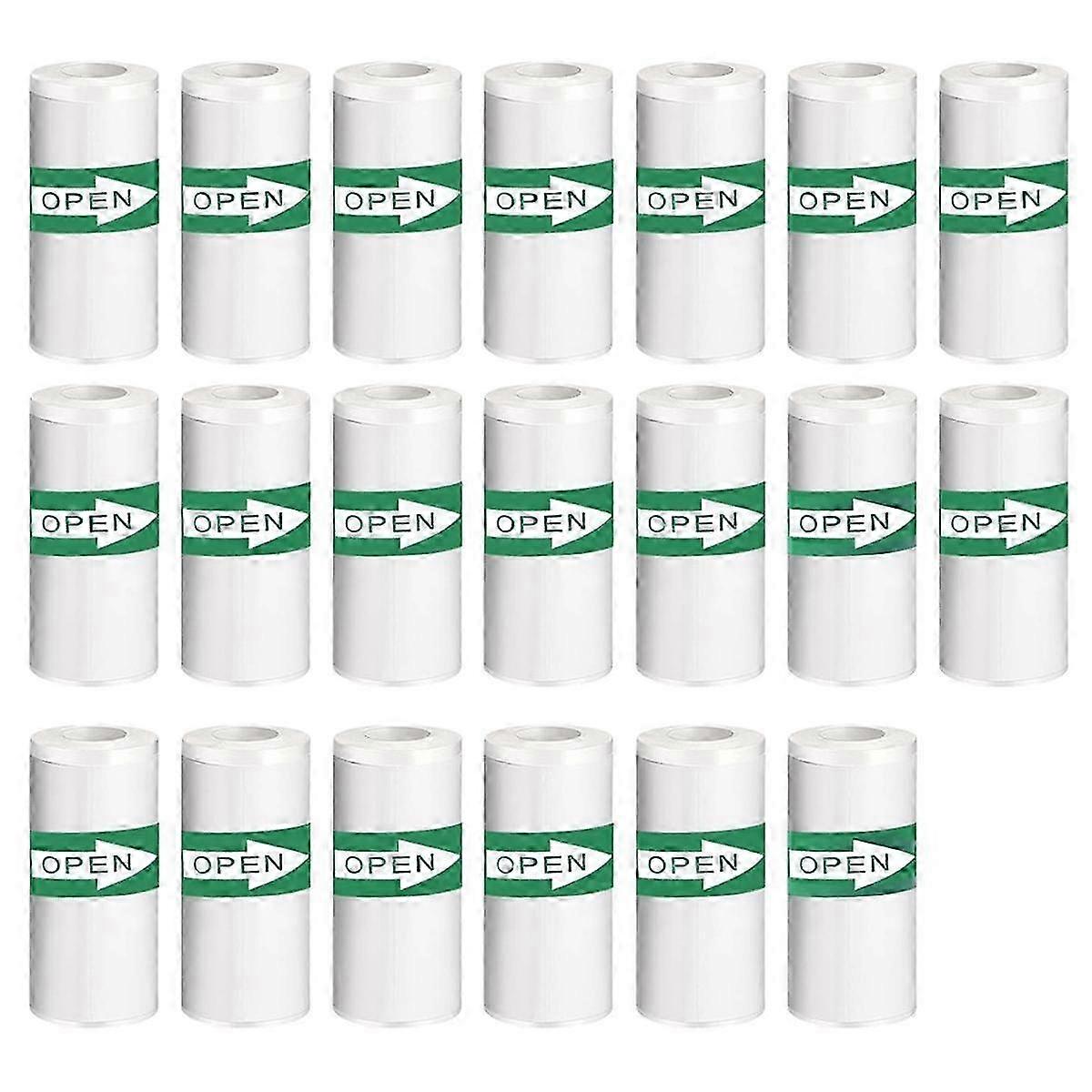 20PCS Mini Printer Paper, Thermal Sticker Paper,Self-Adhesive,Mini Thermal Printer Paper,Notes,Blac