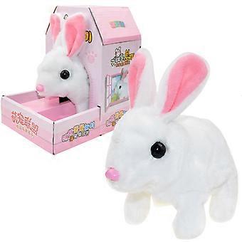 Plush bunny toy-cute plush cute bunny children's electric simulation rabbit pet doll