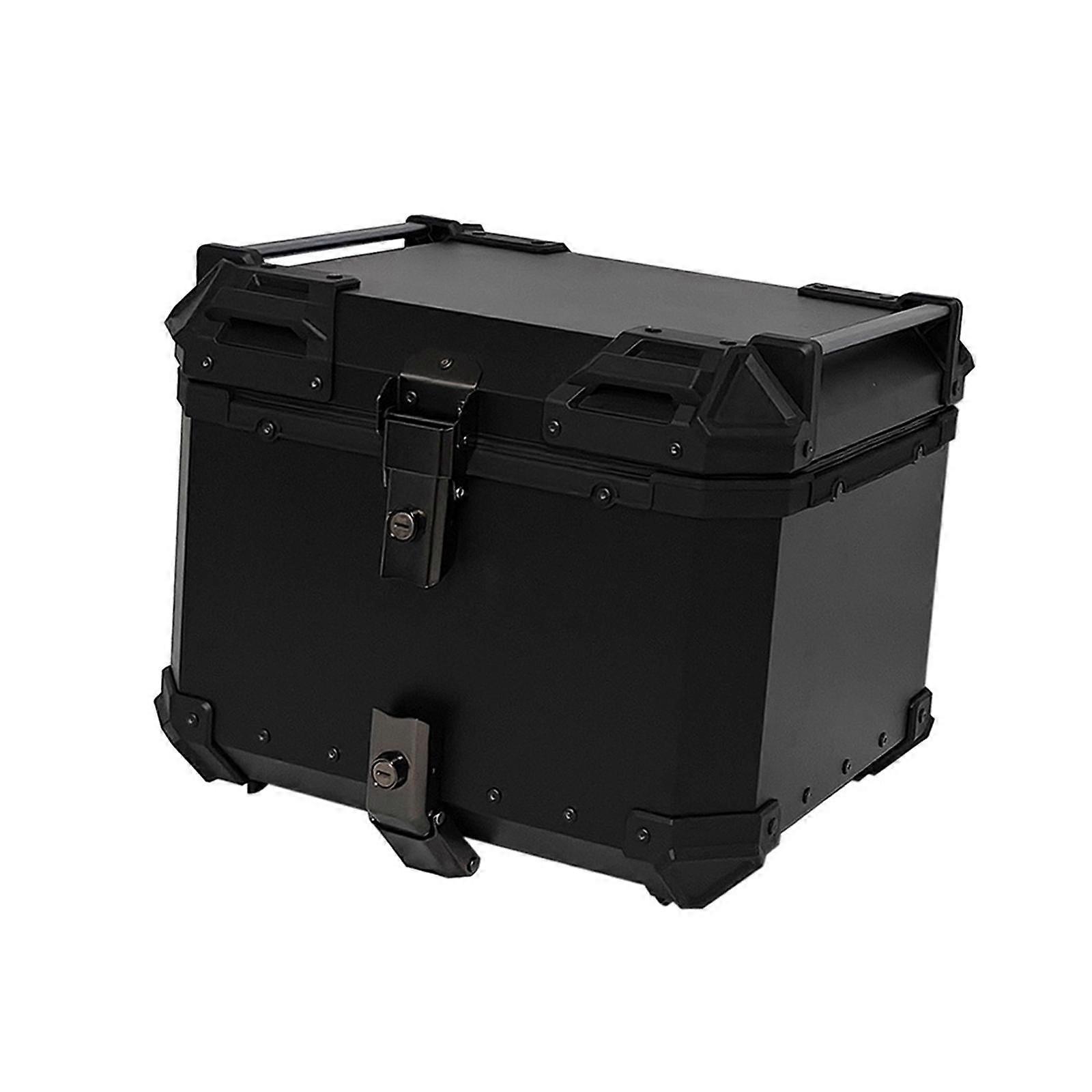 Generic 30L Motorcycle Top Case Wear Resistant Multiuse Storage Carrier Case Black
