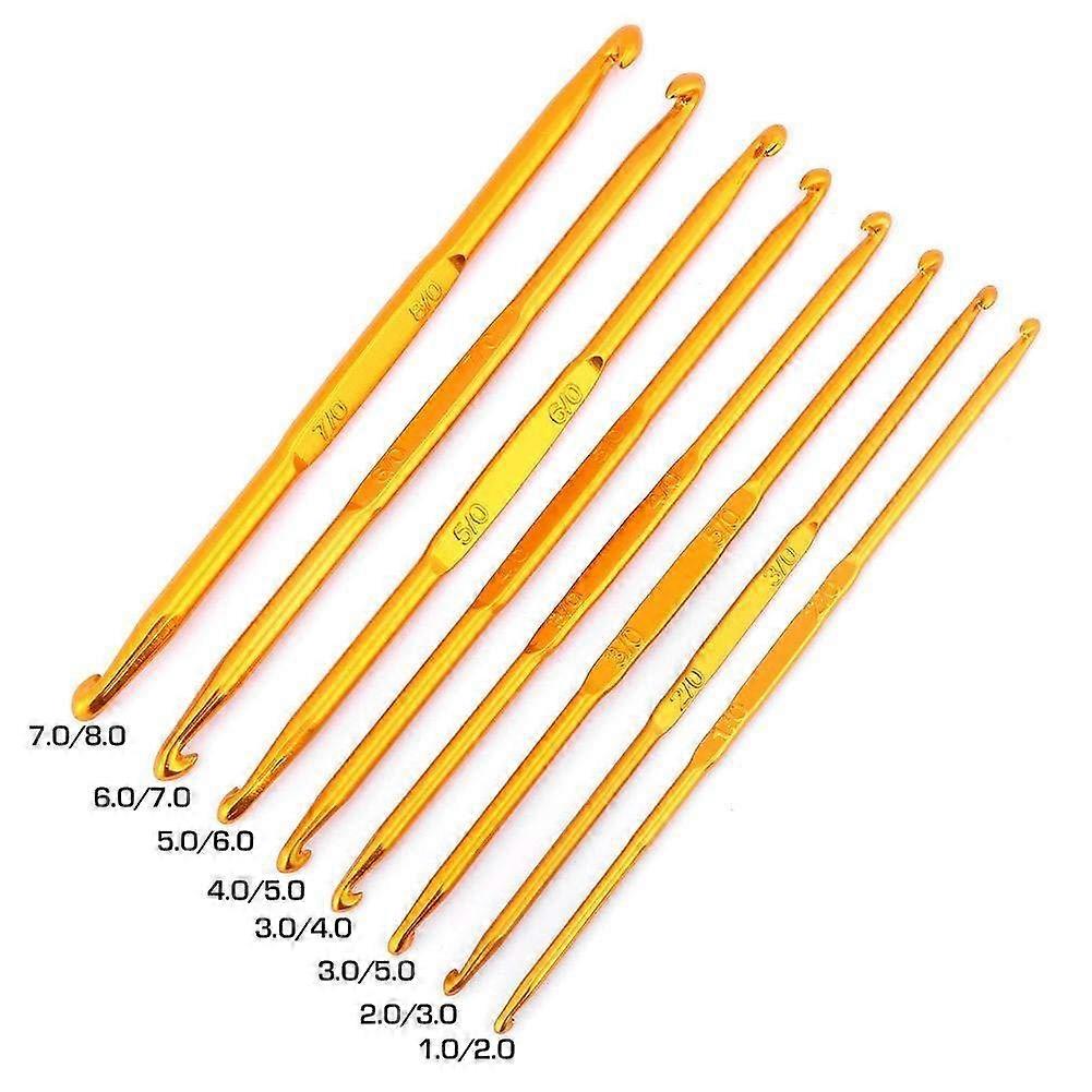 Aluminum Double Head Hook Yarn Crochet Hook Set 8pc Set Knitting Hooks