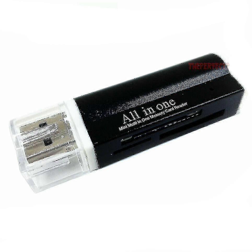 Usb 2.0 All In One Memory Card Reader For : Micro-sd Sd Tf Sdhc M2 Mmc - Black
