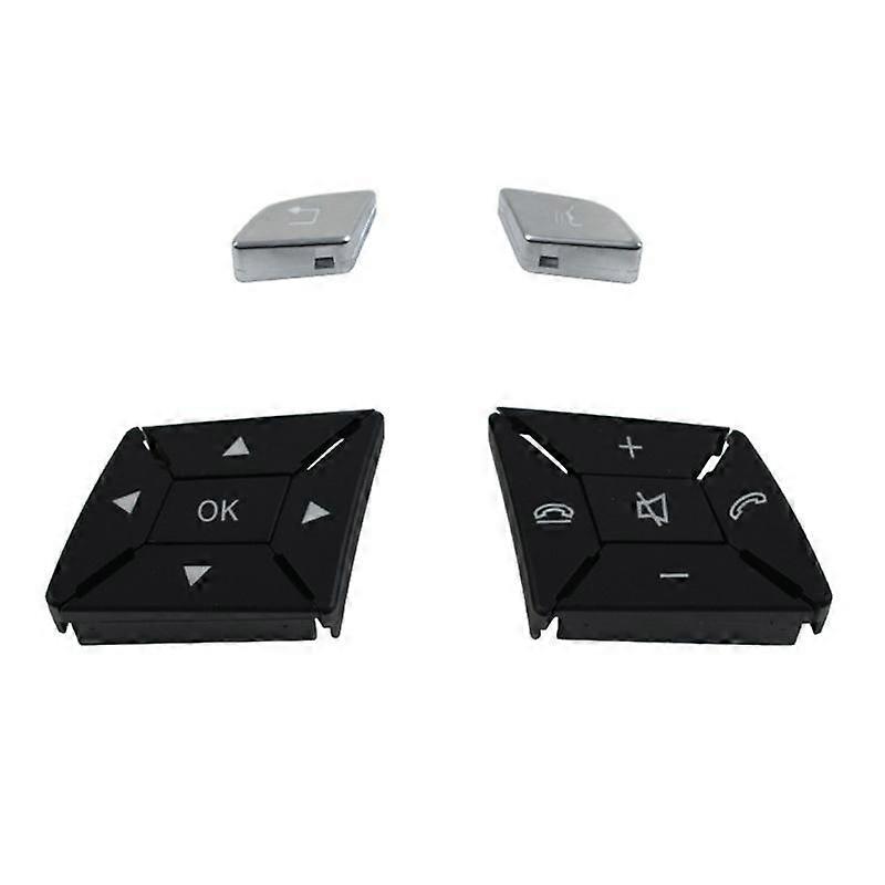 W204 W212 W218 Car Steering Wheel Control Menu Switch Button Cover Volume for C E A Class W156 W246 ,Silver
