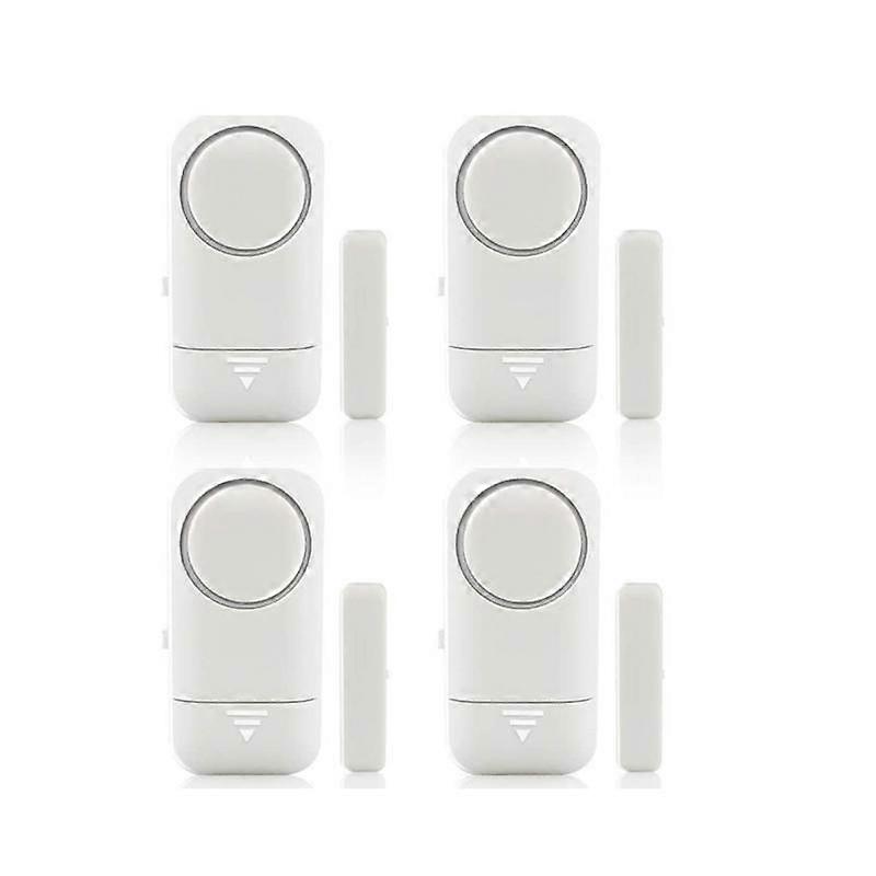 4pcs Door and Window Alarm Wireless Magnetic Sensor for Home Security System Child Safety - Anti-Intrusion Anti-Theft Burglary Detectors 120dB