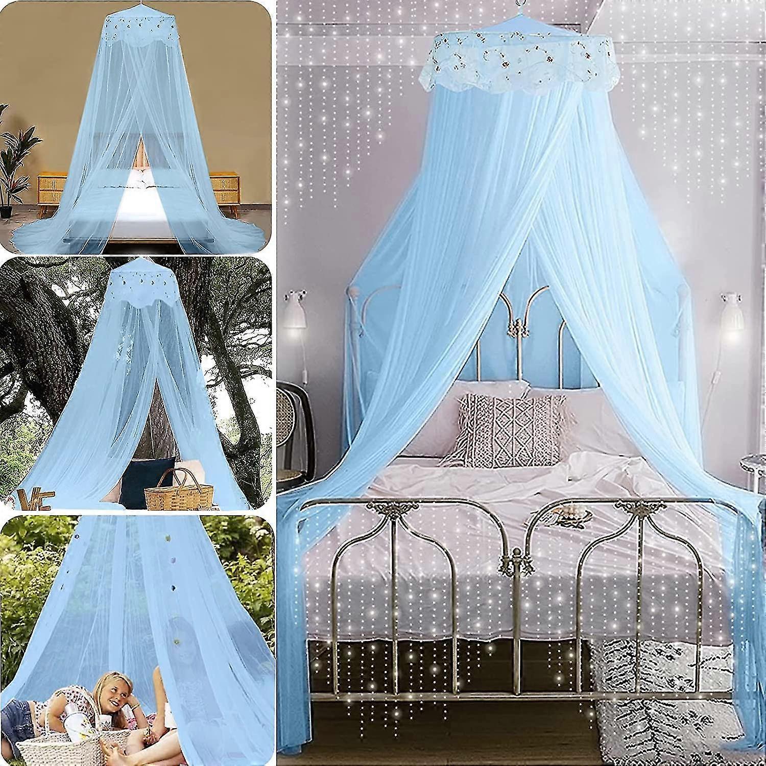 Luxury Mosquito Net Bed Canopy Quick Easy Installation, Finest Holes