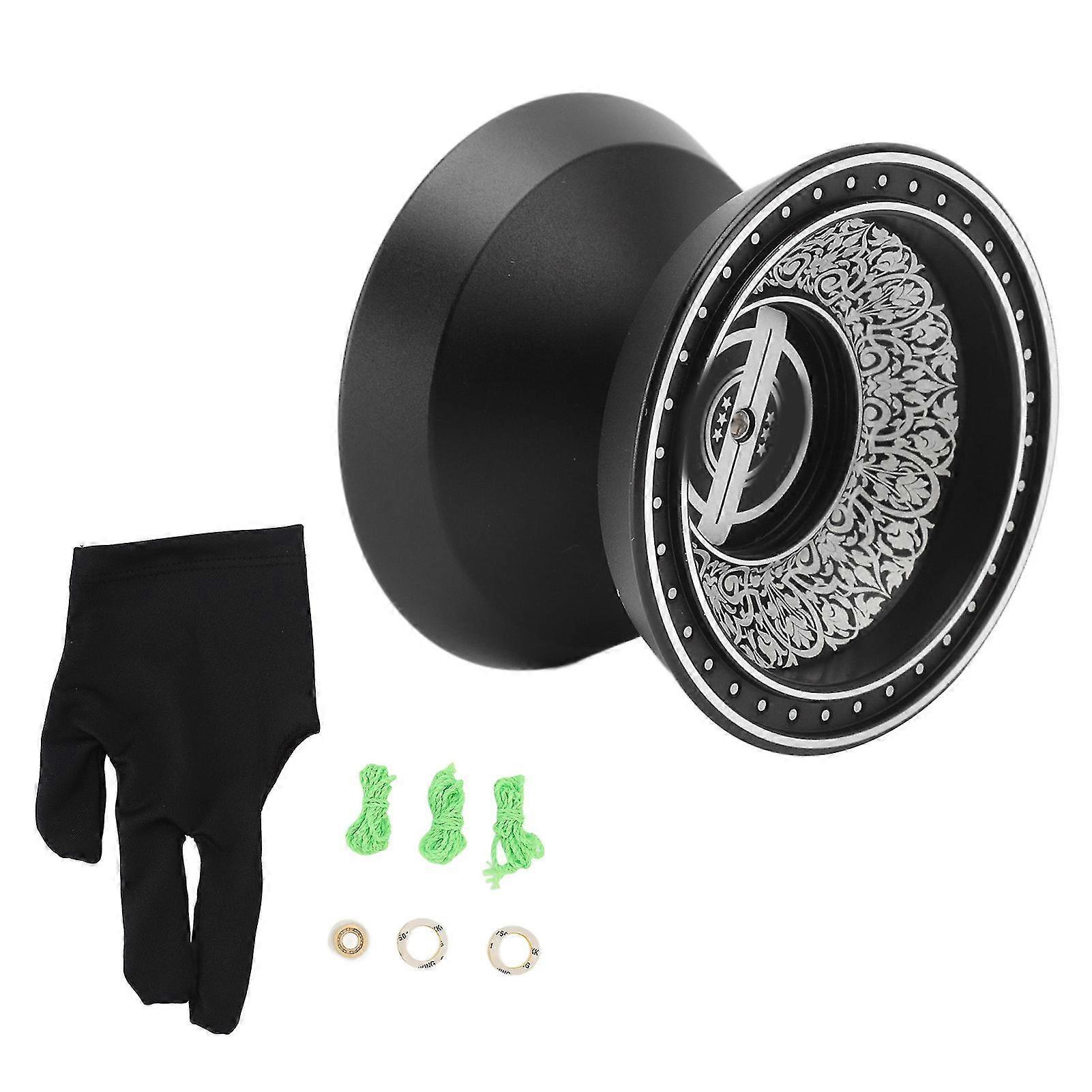 Black Fashionable Yoyo Toy Gift for Beginner Players - Responsive Design with Replacement Bearing Strings