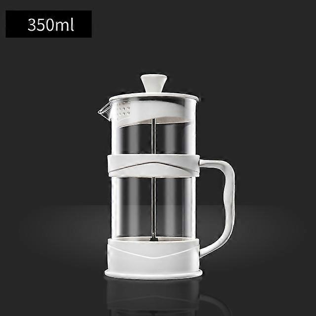 Plastlock French Press Kaffekanna Rostfritt stål Glas Kaffebryggare Multifunktionell Handstans Pot Kaffetillbehör