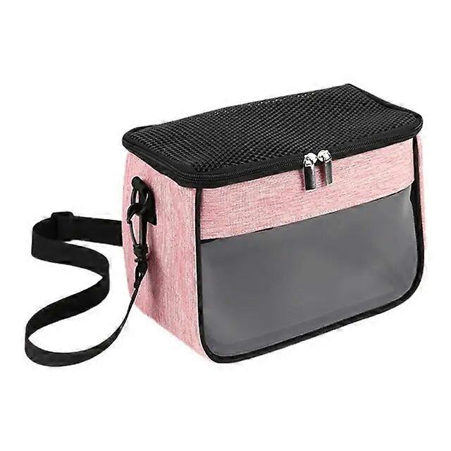 Hamster Bag Small Carrier Transparent Window Hamster Carrier Bag with Adjustable Strap for Small Pets Portable Travel for Rats Pet Carriers