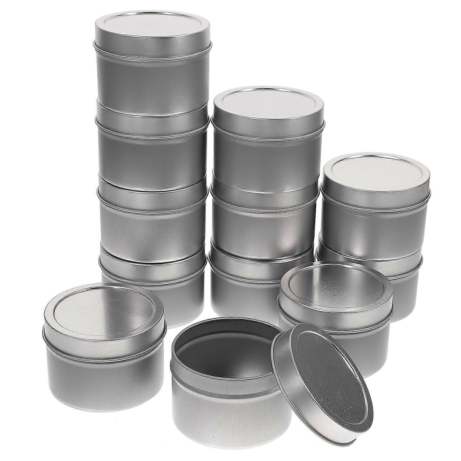 12pcs Candle Tinplate Can Candle Storage Container Empty Candle Jar Accessory