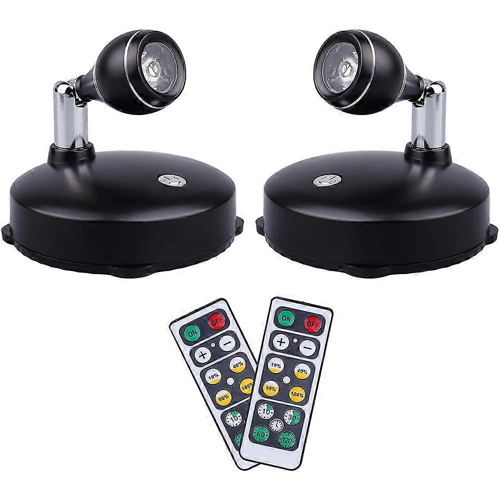 Wireless Spotlight Indoor,Battery Operated Lights Art Lights for Paintings,LED Wall Light with Remo