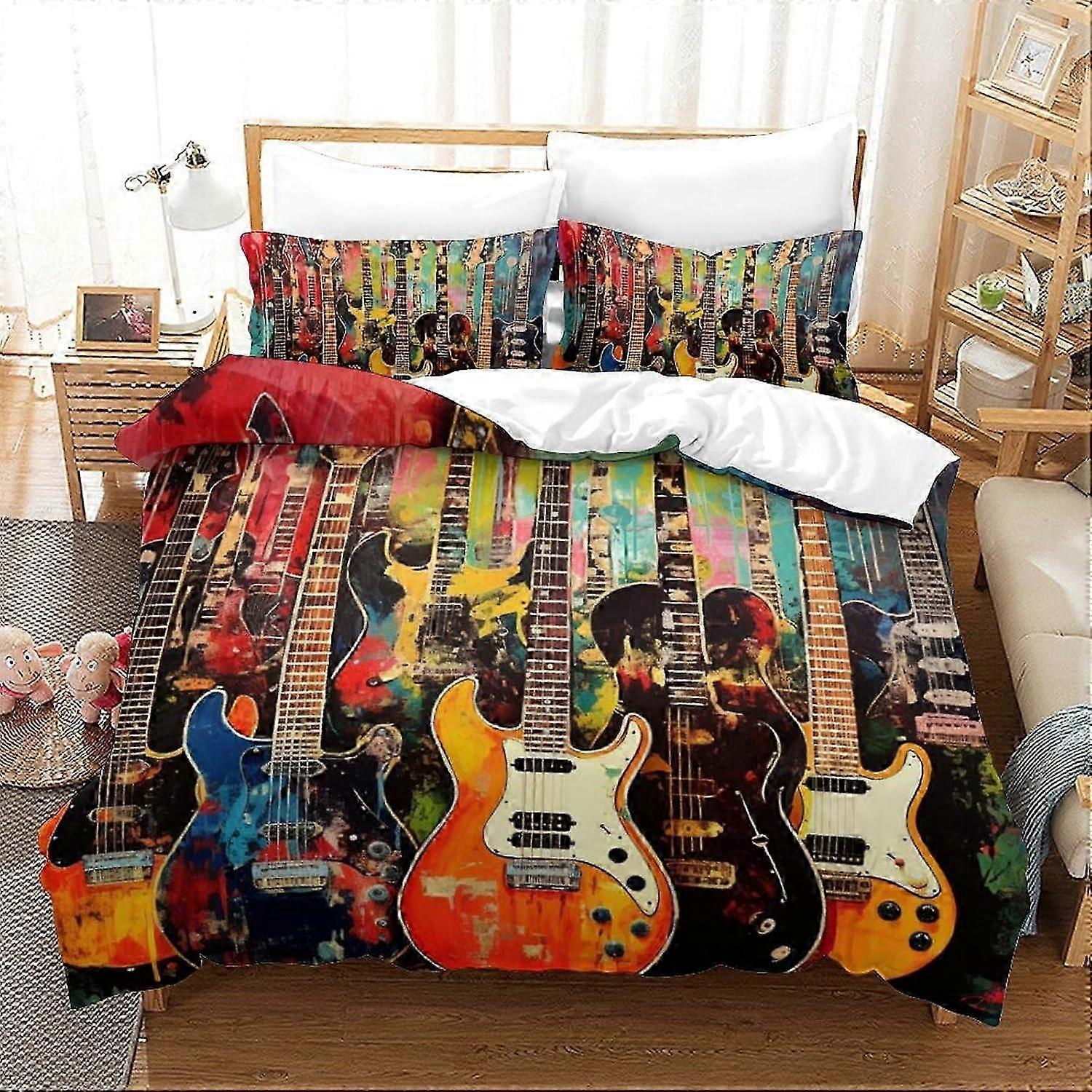 J1310 Lençóis de Cama Gaivota Capa de Edredom Tema Moderno 3D Capa de Edredom Conjunto de Cama para Crianças Capa de Colcha Conjunto de Cama de Microfibra Macia Respirável, Deco