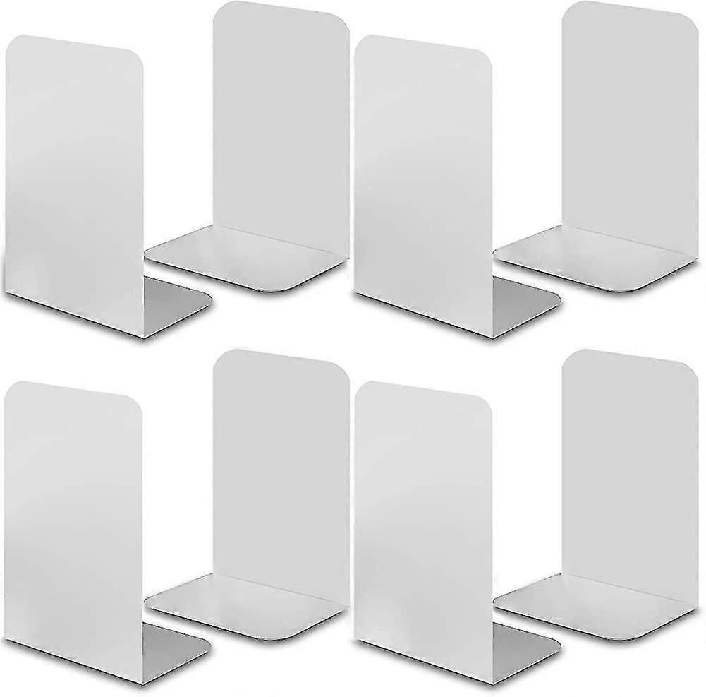 Metal Bookends White Heavy Duty Bookshelf