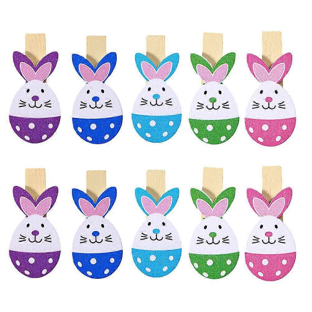 30pcs נושא חג הפסחא קטעי צילום קריקטורה עשה זאת בעצמך קליפים עץ מלחציים בצורת ארנב