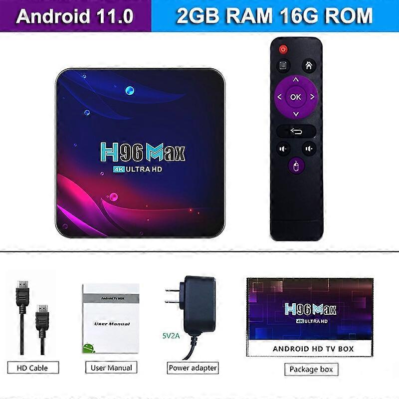 Android TV BOX H96 MAX V11 Smart Android 11.0 Sett Top Box 4G 64G RK3318 Quad Core 2.4G 5G Dual WiFi Android Media Player