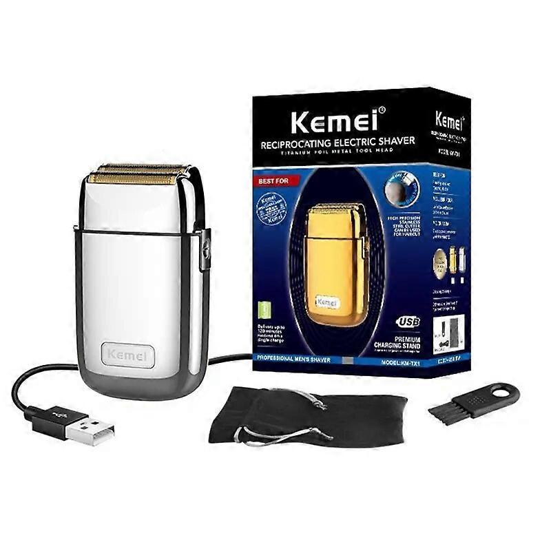 Kemei all-metal foil electric shaver hair bald head shaving machine for men beard electric razor barber tool rechargeable