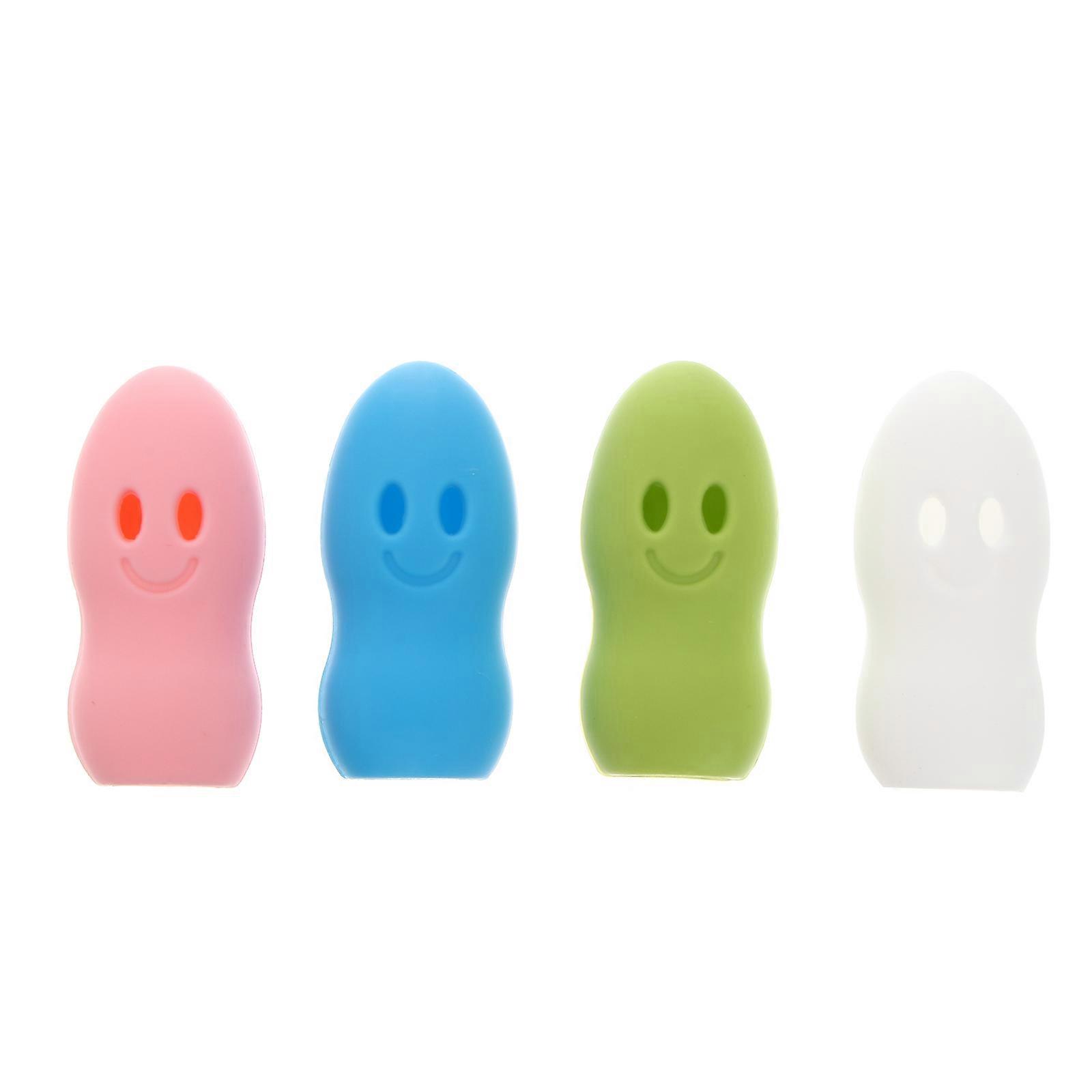 4pcs Cartoon Toothbrush Covers Portable Silicone Toothbrush Protective Case for Home Daily Travel Outdoor (Random Color)