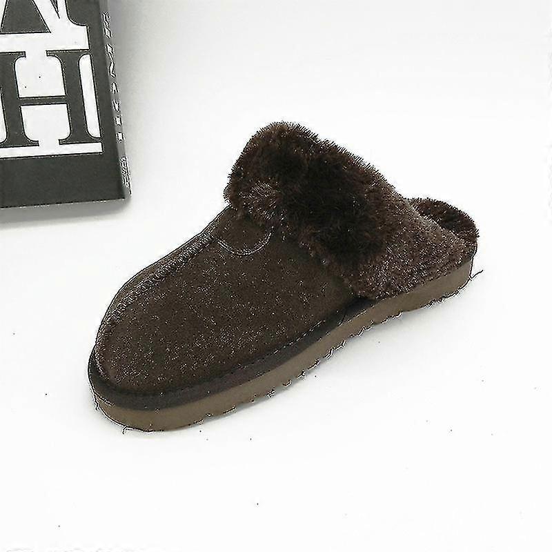 Ladies Winter Warm Snow Boots Slippers Chocolate Color 44