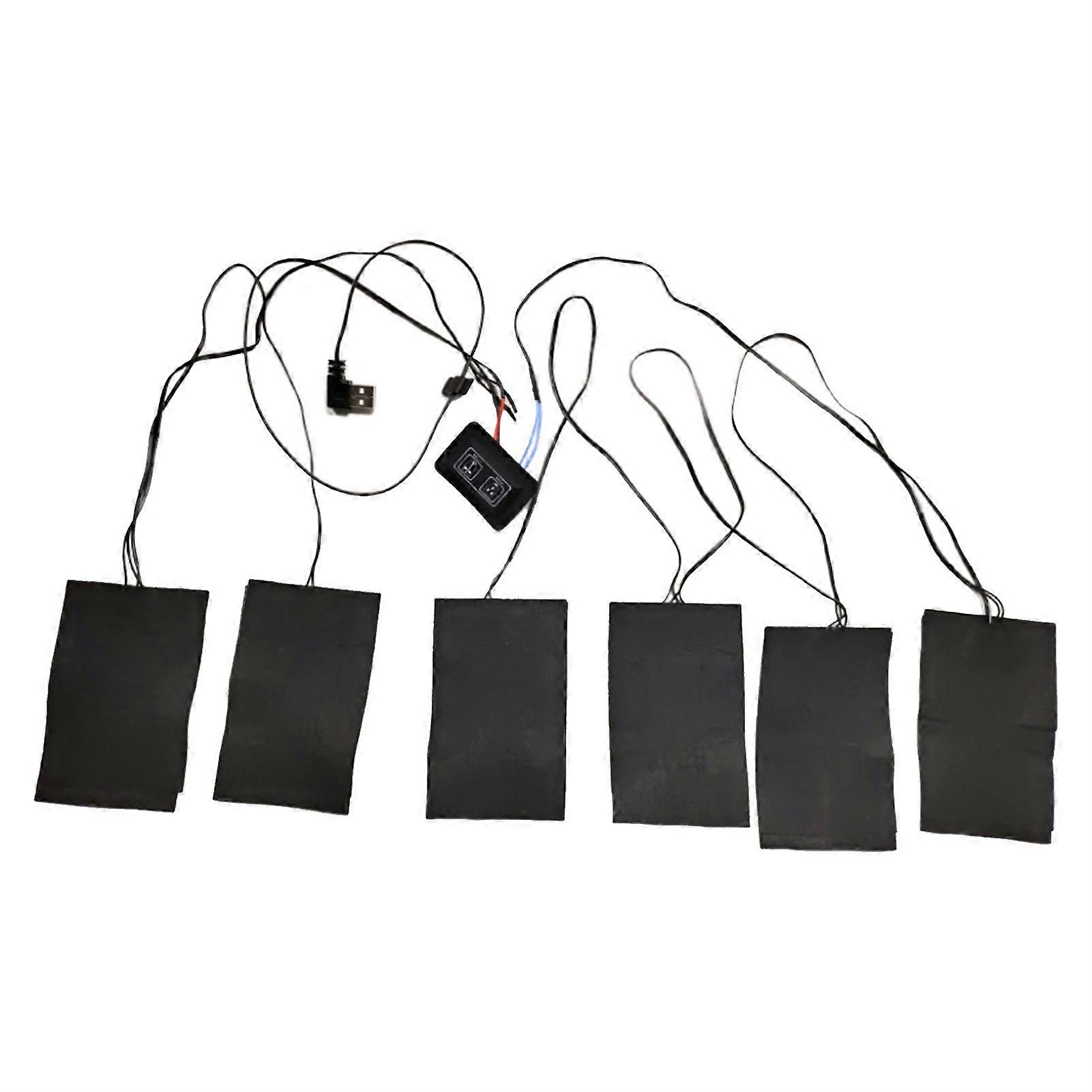 1 Set Warm Keeping Heating Pad Effective Fiber Practical Stable Function Clothes Heating Sheet for Winter