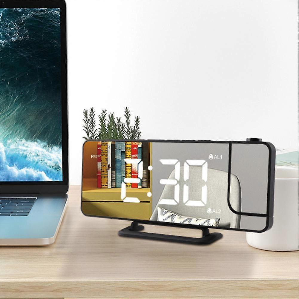 LED Projection Clock, Multifunctional Digital Alarm Clock USB Charging Electronic Clock Snooze Timer