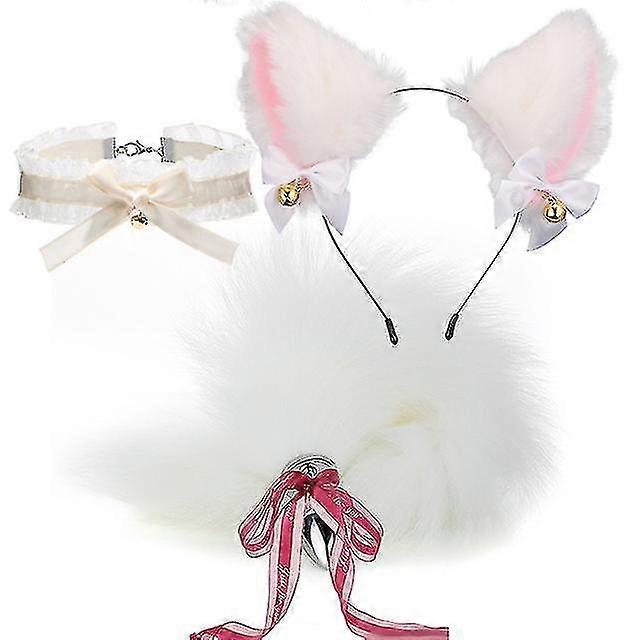 3pcs Cosplay Props Fox Tail Cat Ears Headbands Cosplay Couples Accessories