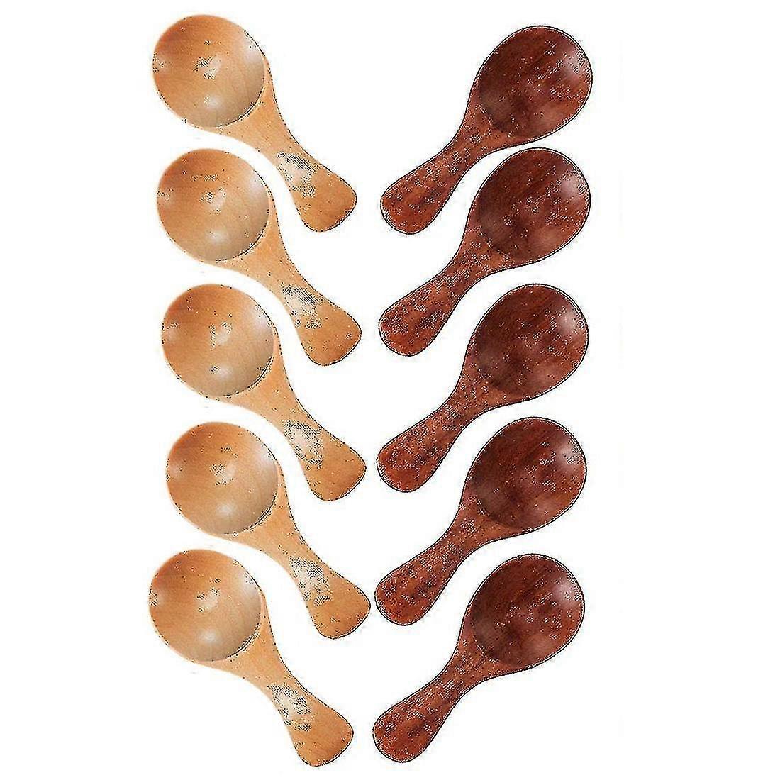 Träsked Mini Krydda Socker Krydda Salt Honung Tesked