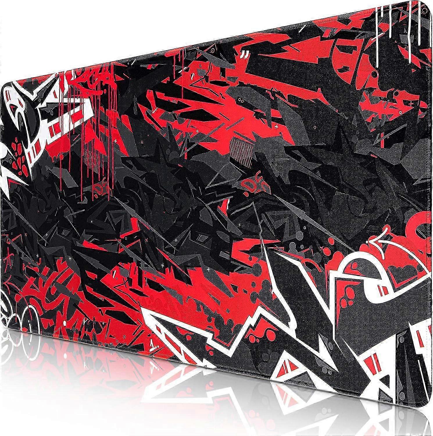 Gaming Mouse Pad, Extended Mouse Pad 800 x 400 mm,Computer Keyboard Mouse Mat Desk Pad with Non-Slip Rubber Base and Stitched Edge for Gaming Work