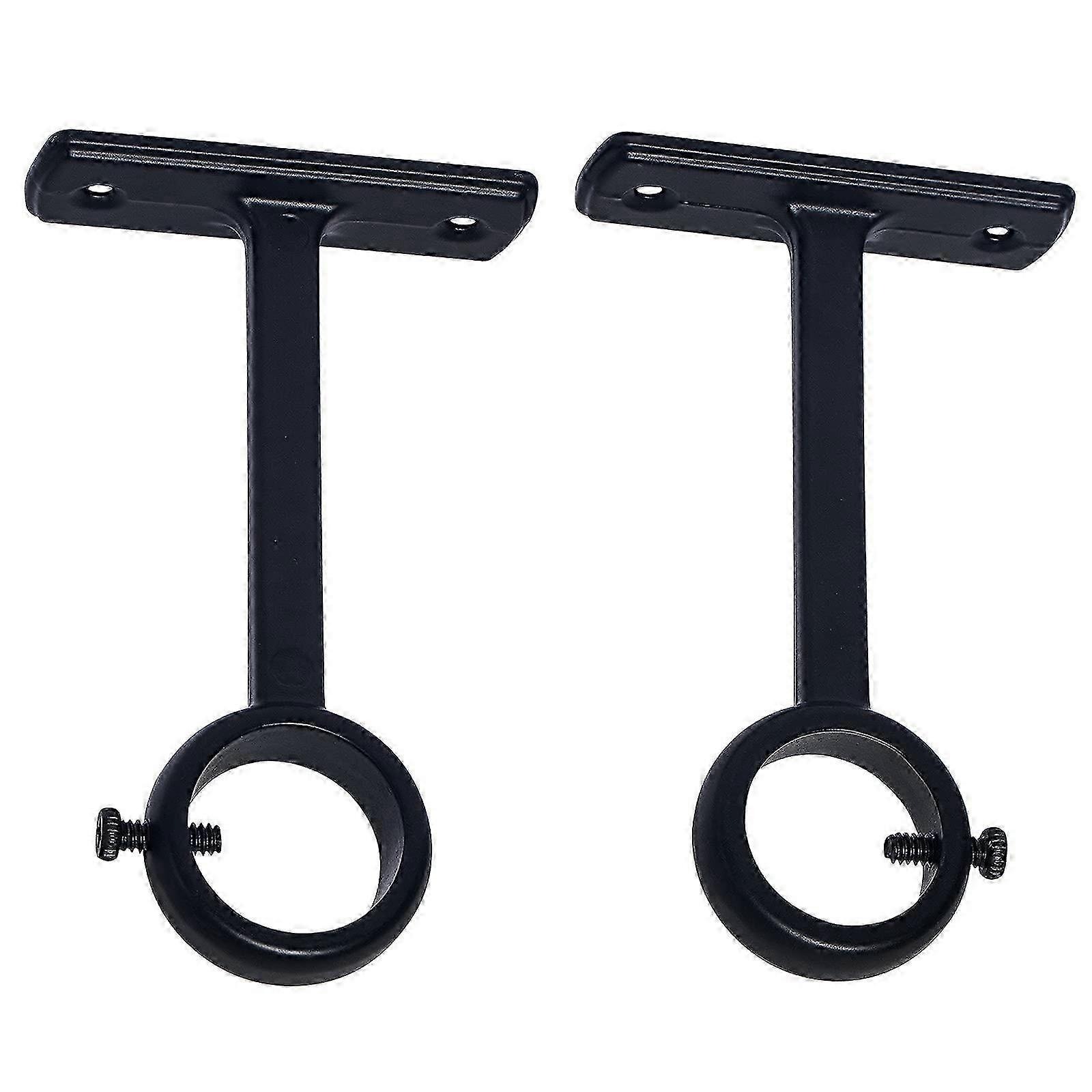 Ceiling Mounted Curtain Rod Brackets, Heavy Duty Ceiling Bracket for 1 Inch Curtain Rod Holder( 2