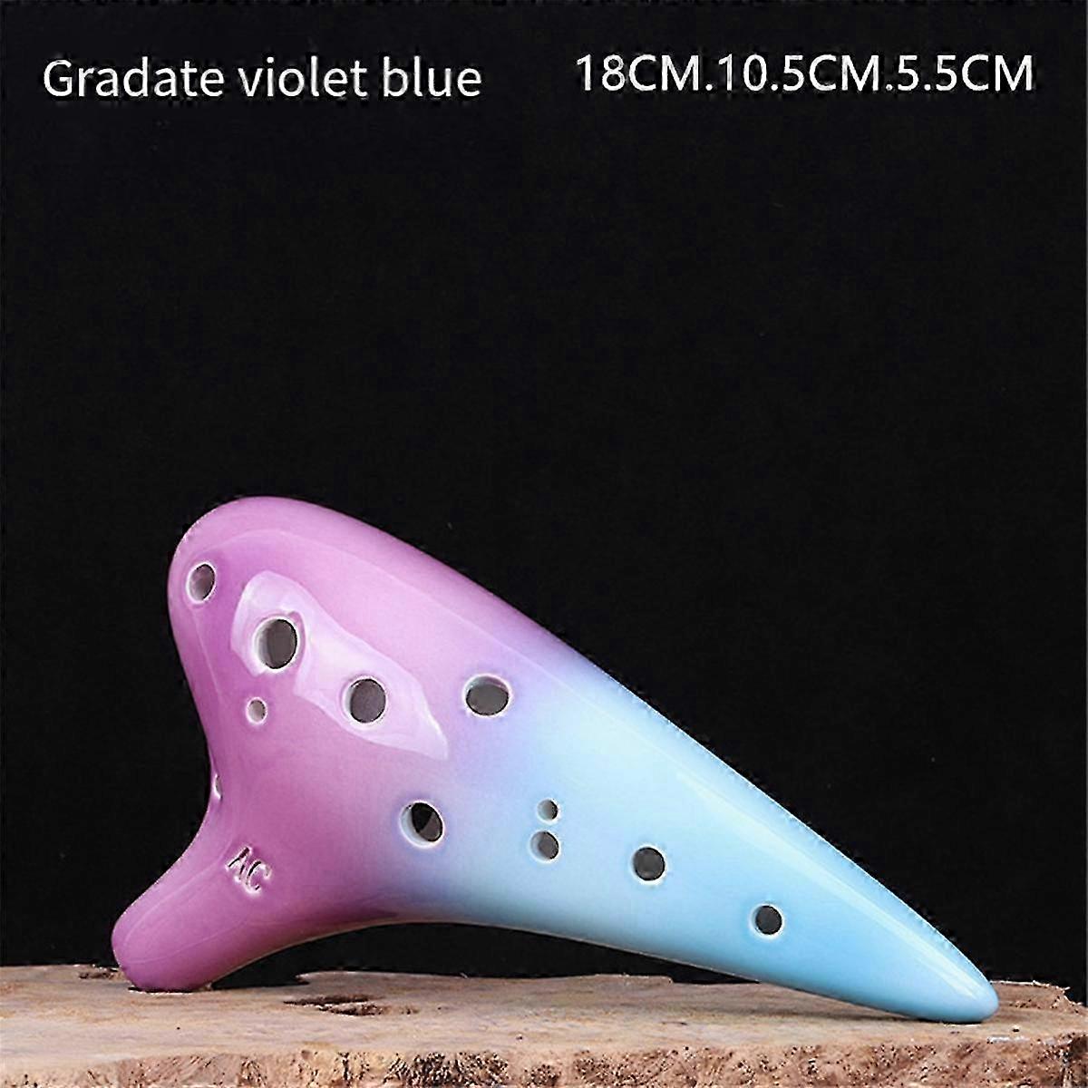 Performance Type 12 Hole Ocarina Middle Tone C AC Ceramic Made Accurate Tone Beginner Teaching Ocari