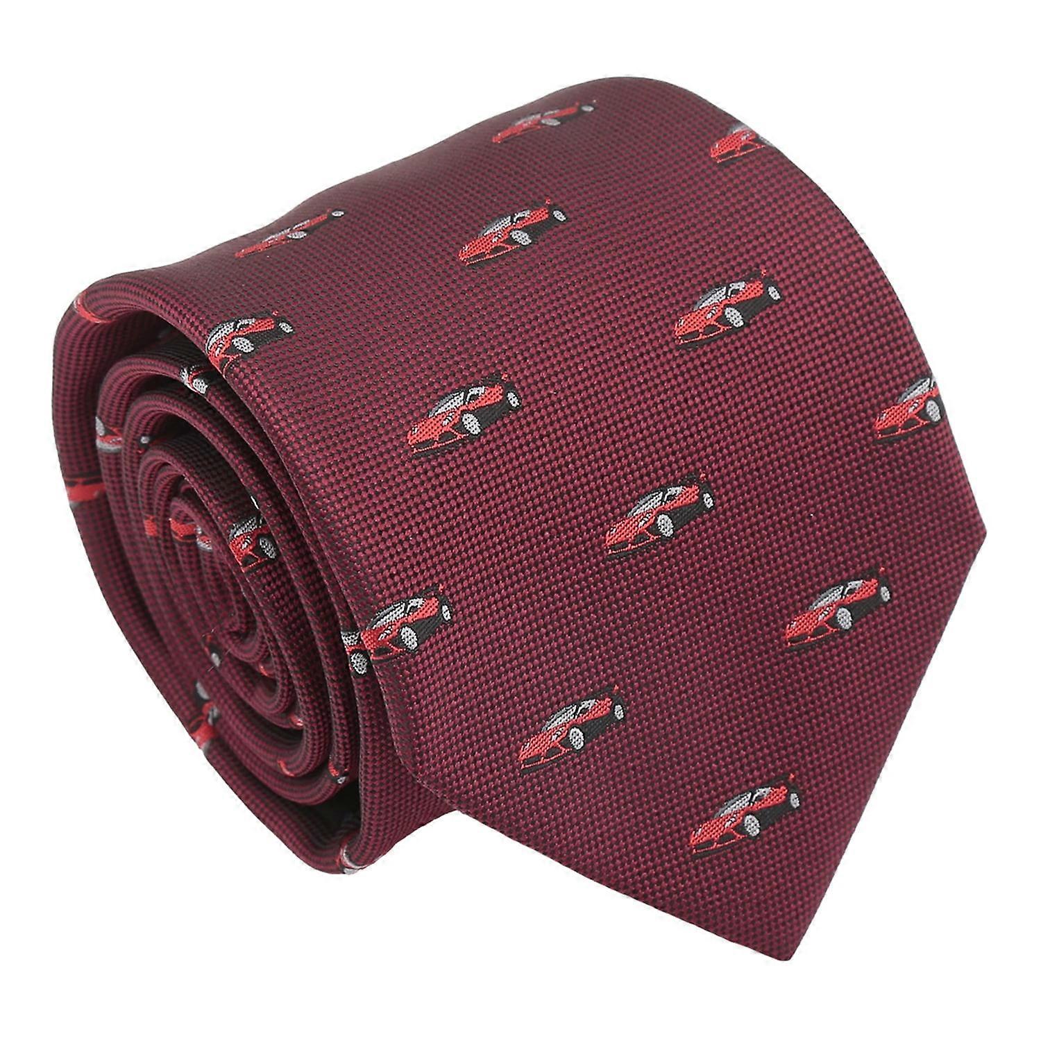 Burgundy Racing Car Tie