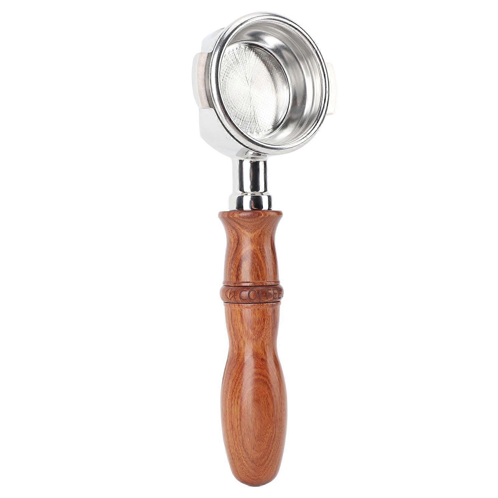 58mm أسفل بورتافلترات خشب الورد مقبض جوفاء الفولاذ المقاوم للصدأ آلة القهوة بورتافلترل ل Expobar E61 لنوع GEMILAI 1