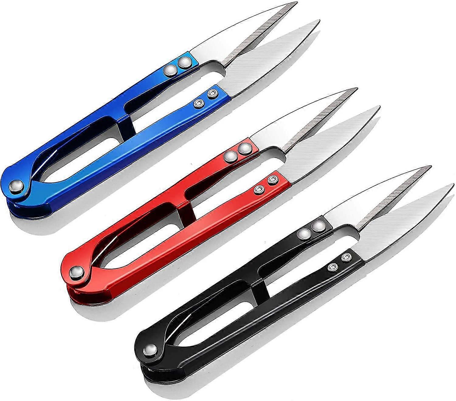 3 Pieces, Scissors, Sewing Machine Accessories Yarn Scissors, High Carbon Steel Spring Yarn Scissors, U-shaped Scissors-Good