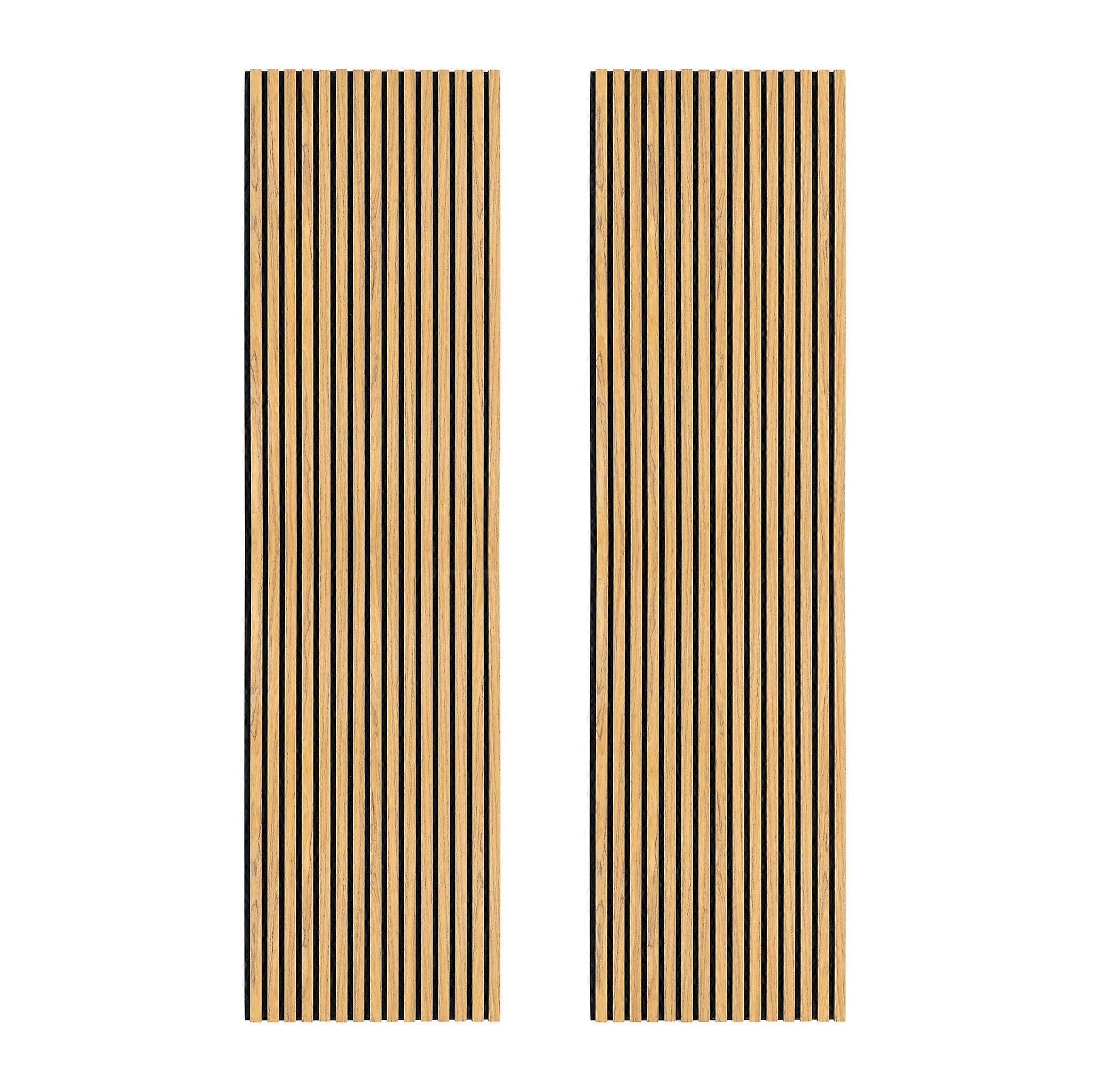 Akustik-Lamellen-Wandpaneele x 2 - Eiche