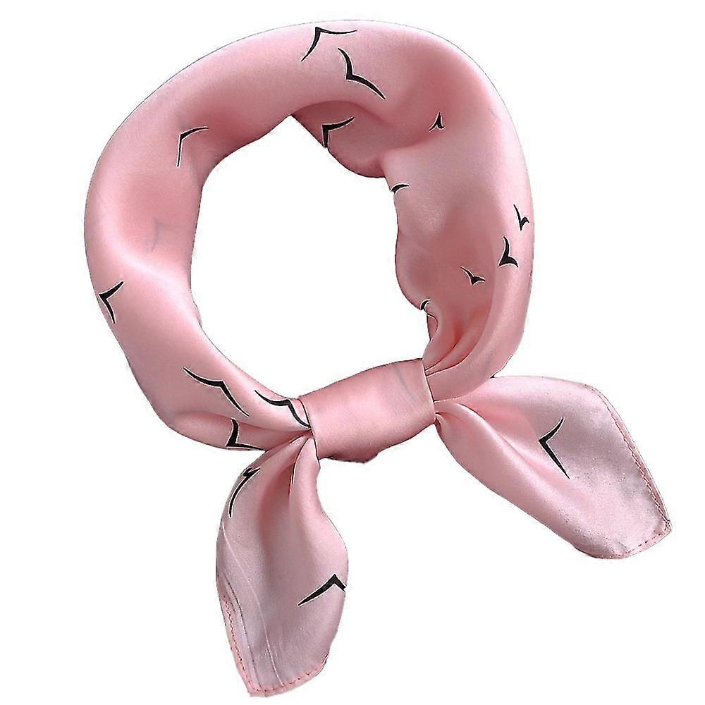 Silk Feel Scarf Medium Size Square Satin Scarf For Ladies