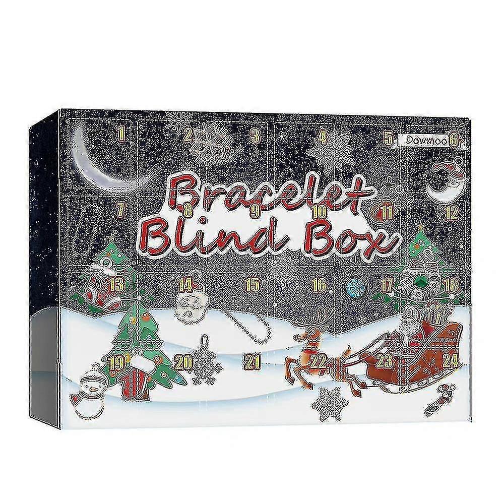 24 Days Christmas Countdown Bracelet Kit Decoration Blind Box Xmas Advent Calendar