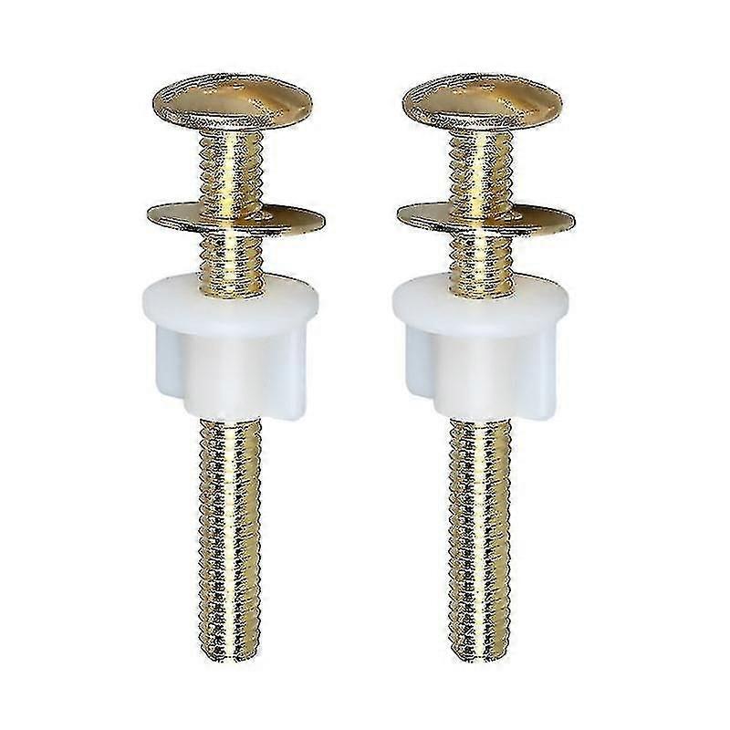Set di 2 bulloni universali per sedile WC, viti, bulloni per cerniera sedile WC resistenti con dadi in plastica e rondelle in metallo, parti di ricambio per montaggio superiore T