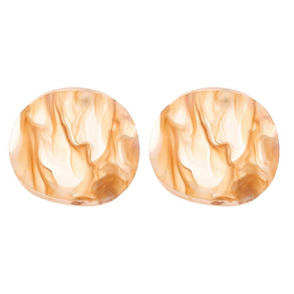 קלאסי גיאומטרי עגיל צמוד חומצה אצטיק צלחת עגולה תכשיטי אישה (צבע עור)