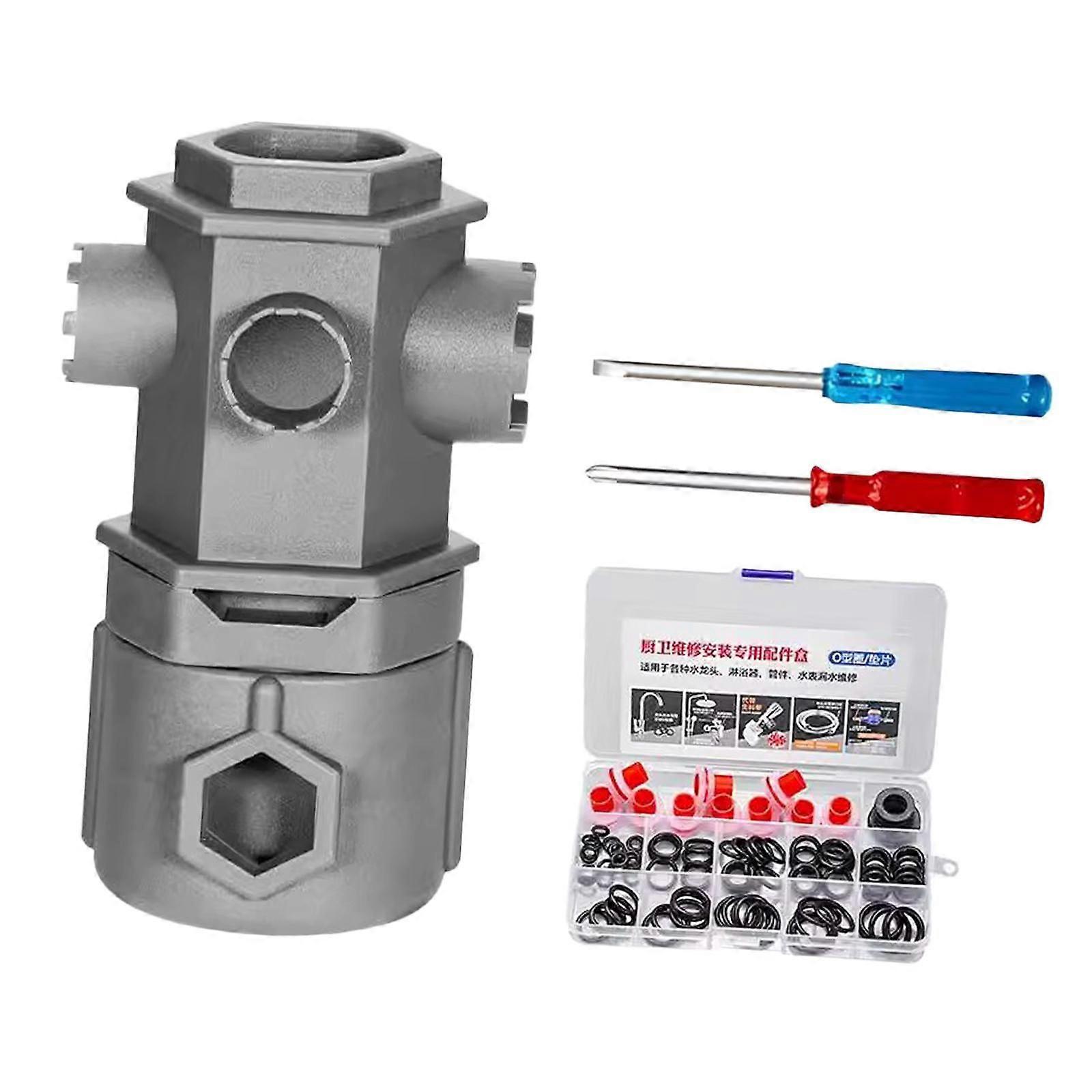 Wrench Tool Set for Faucet Faucet Repairing Compact with O Rings and Gaskets