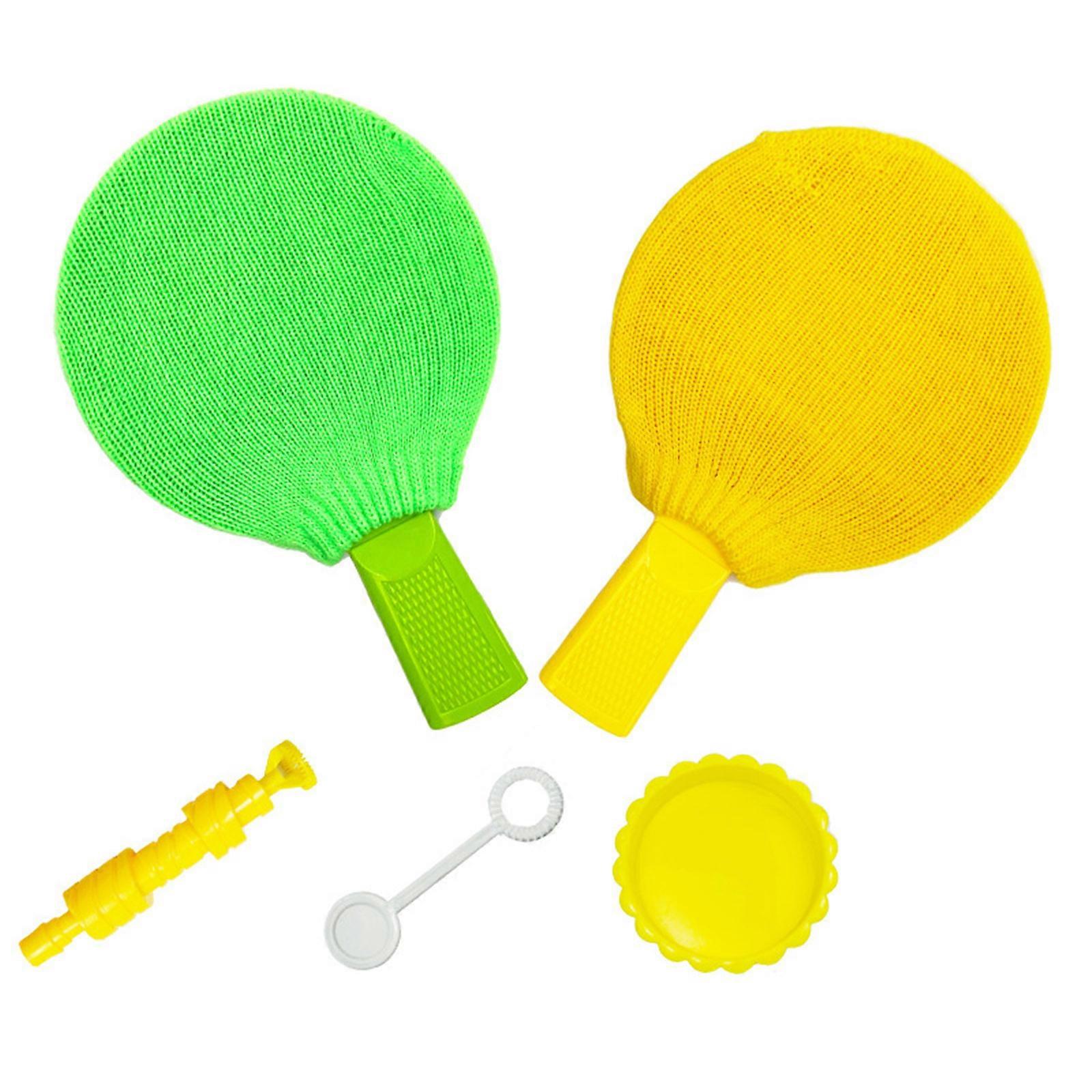 Mini Bubble Racket Toy Bubble Toss Game Blow Catch and Toss Bubbles Perfect for Backyard Fun and Carnival Parties