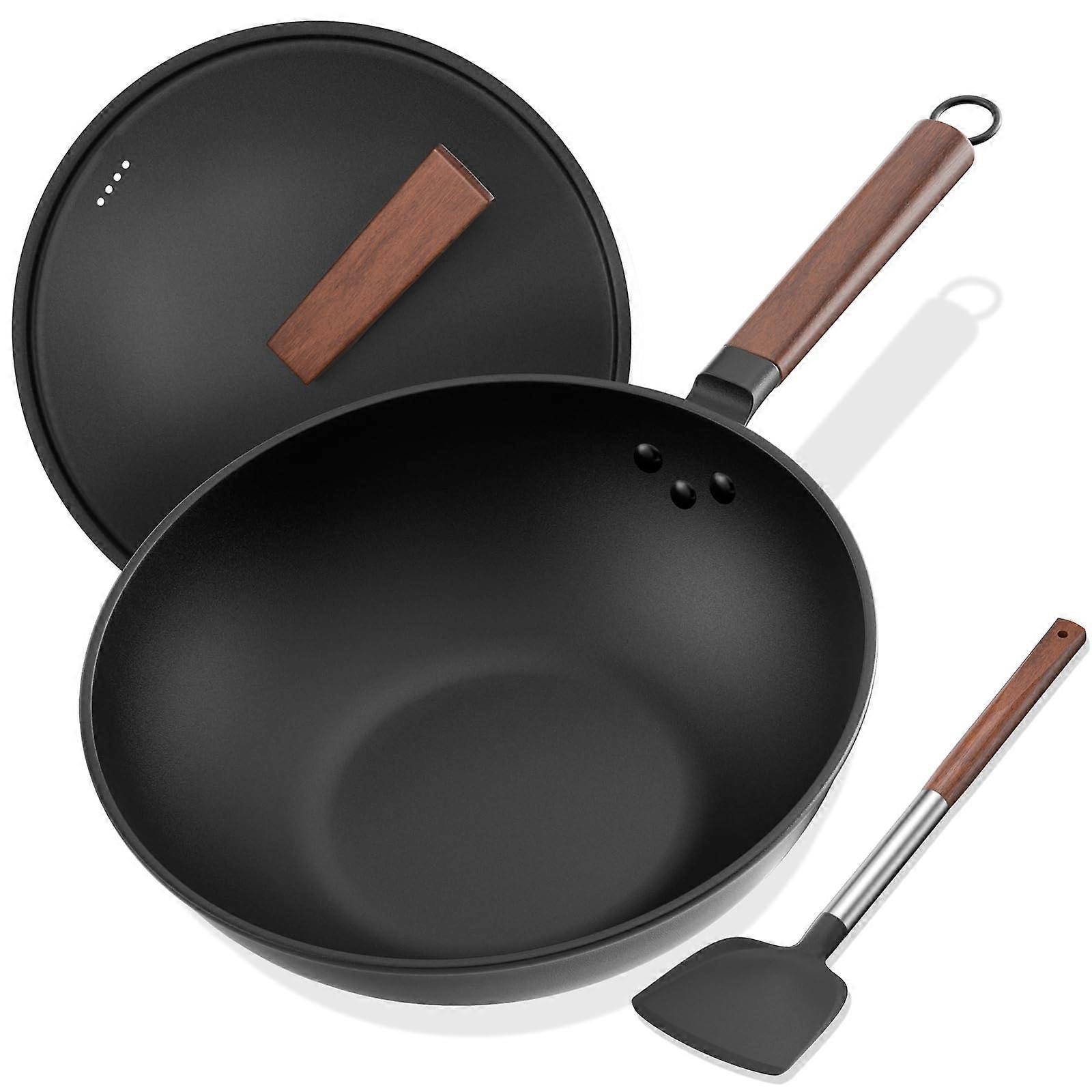 Pre-seasoned non-stick frying pan 13 inches