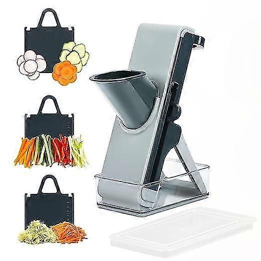 Mandoline Slicer - All-in-1 Vegetable Slicer, Mincer, Chopper, Dicer - Fruit Cutter, Non-Slip, Multi Blade with Container perfect for Meal Prep & More