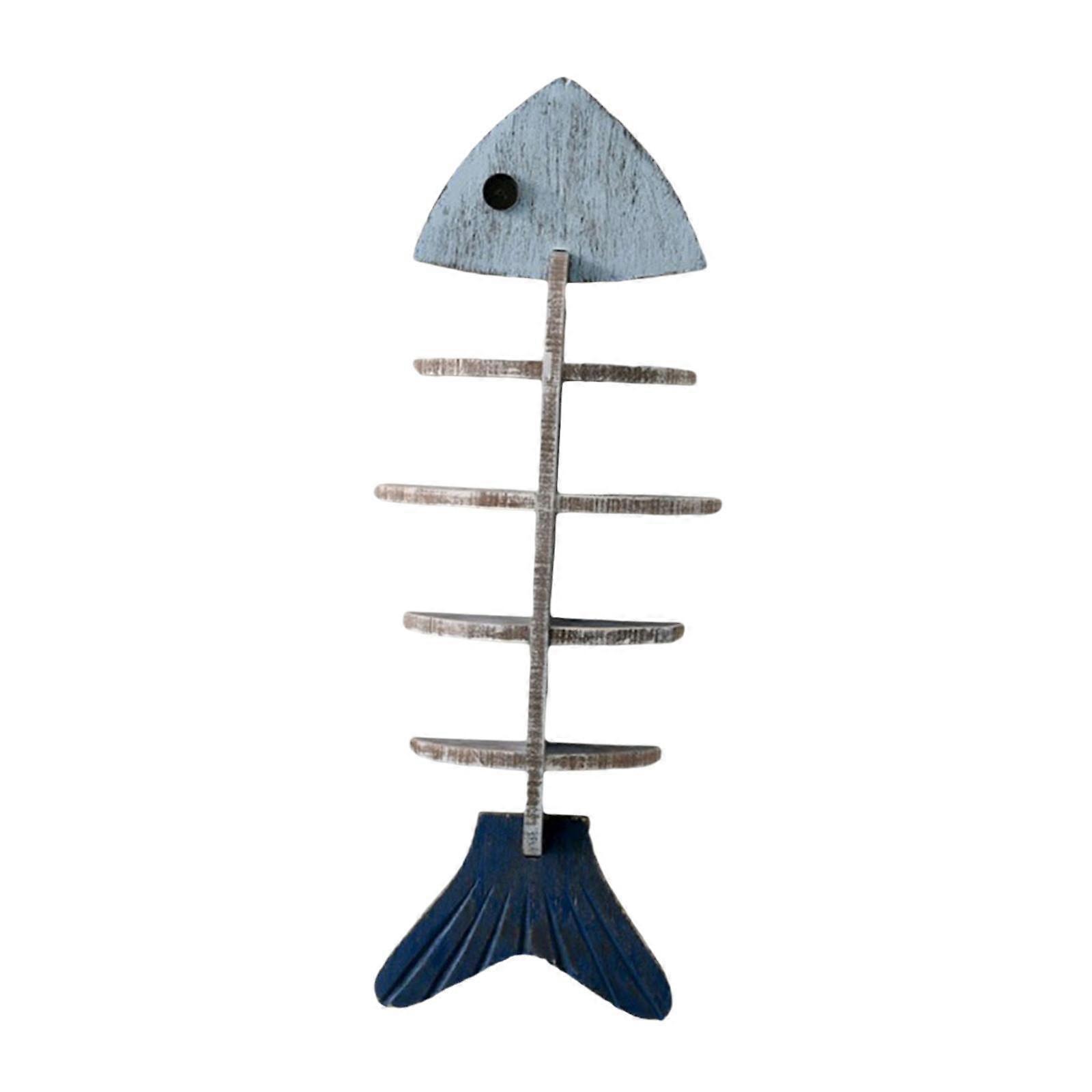 Fishbone Shape Wall Shelf House Decor Easy to Use Unique Beach Themed Wall