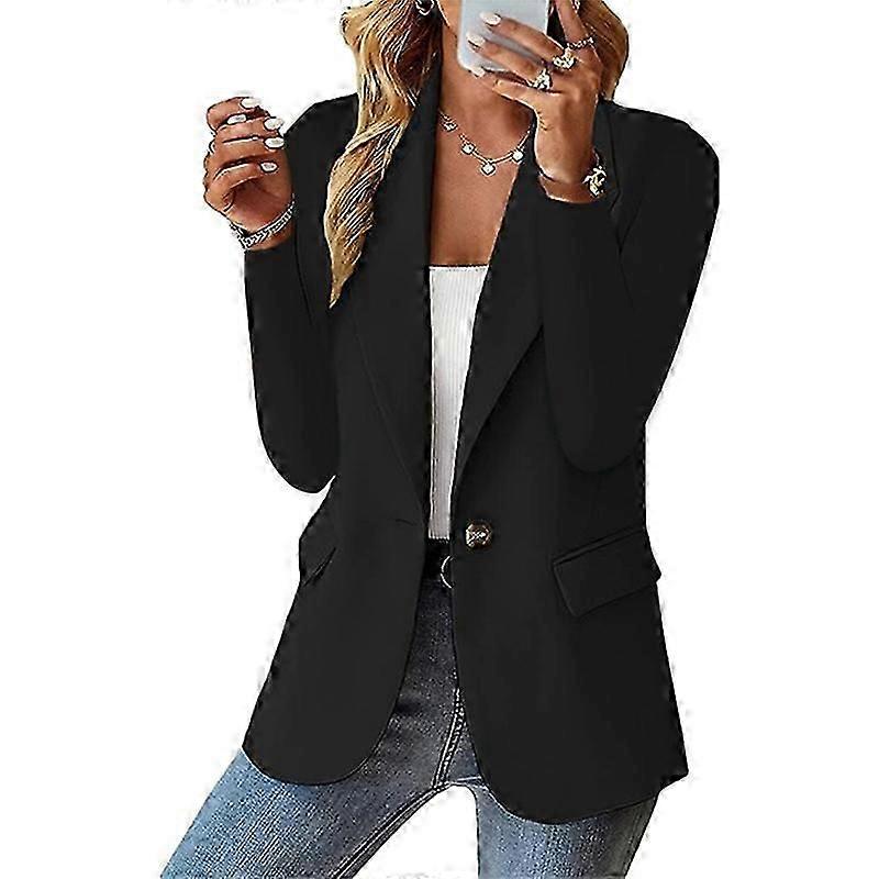 Dam Kavaj Bussiness Casual Kavajer Långärmad Button Down Kavaj Jacka