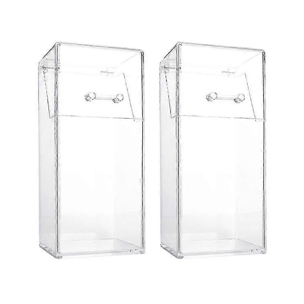 2Pcs Nordic Style Storage Box Multifunctional Storage Holder Transparent Box