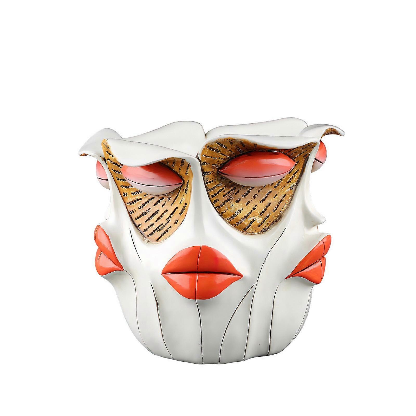 多面的な顔の抽象的な樹脂の植木鉢の家の中庭の庭の装飾の装飾と装飾品再利用可能