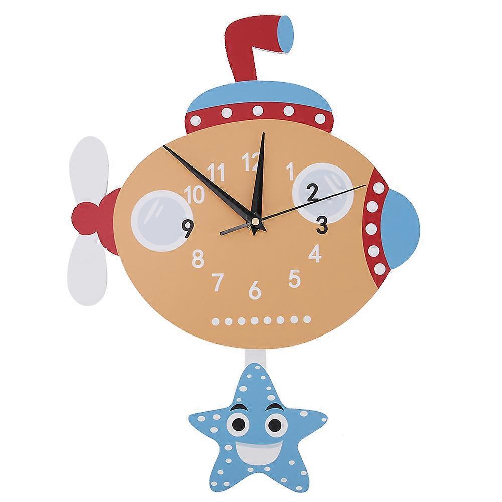 Modern Cartoon Pendulum Clock for Bedroom Decorative Wall Clock, DIY Design, Colorful Style, Unique Gift
