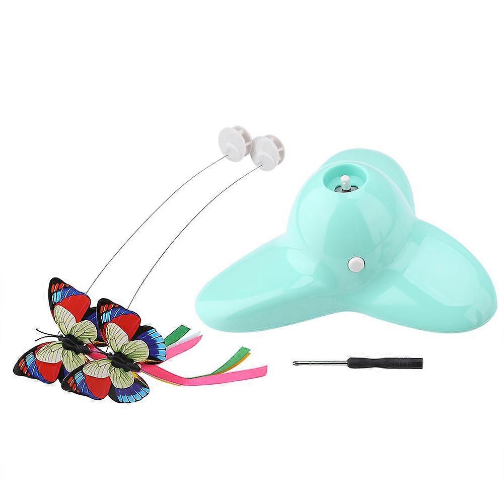 Cat Tease Toy Rotating Luminous Butterfly Rotating Electric 360° Rotary Cat Teaser Toy